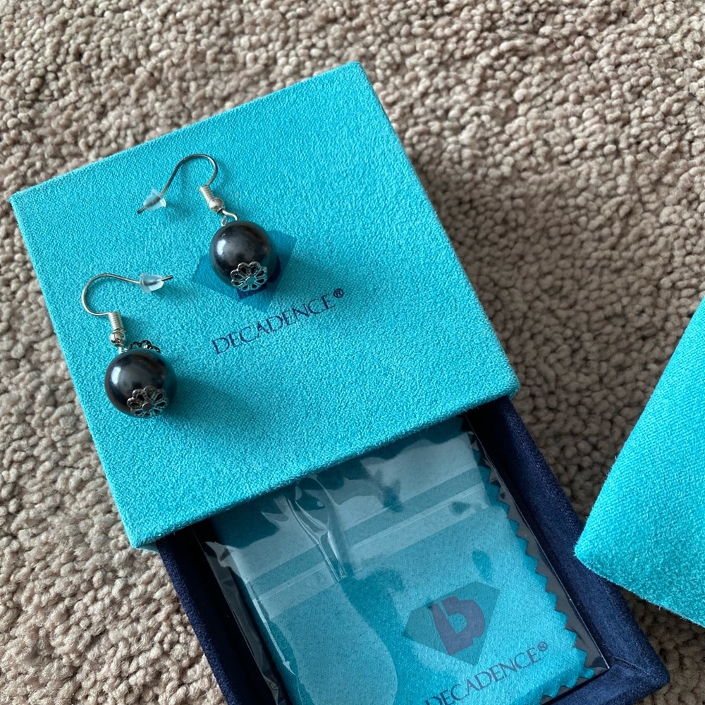 NWOT - Nice Black Dangle Pierced Earrings